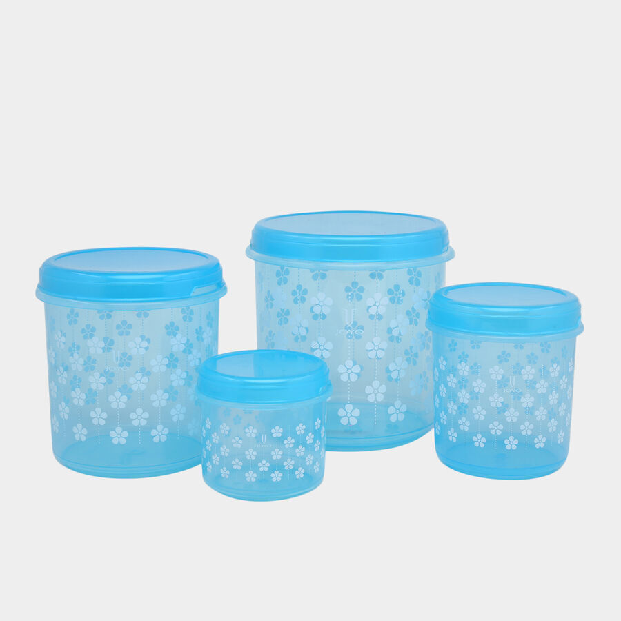 Air-Tight Plastic Container, Set of 4 - 250 ml | 500 ml | 1 L | 2 L, , large image number null