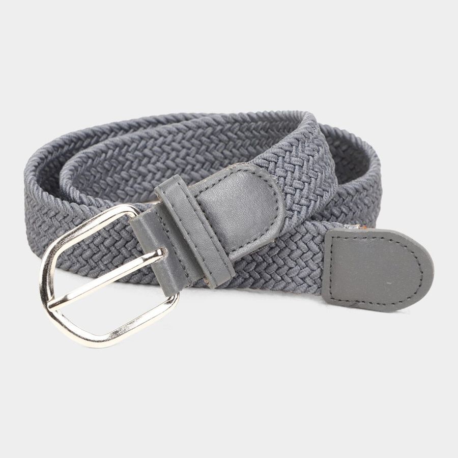 Women's Grey Nylon And Polyester Belt, , large image number null