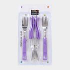 Set of 6 Stainless Steel Dessert Forks, , small image number null