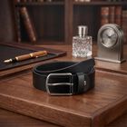 Men's Black PU Formal Belt , , small