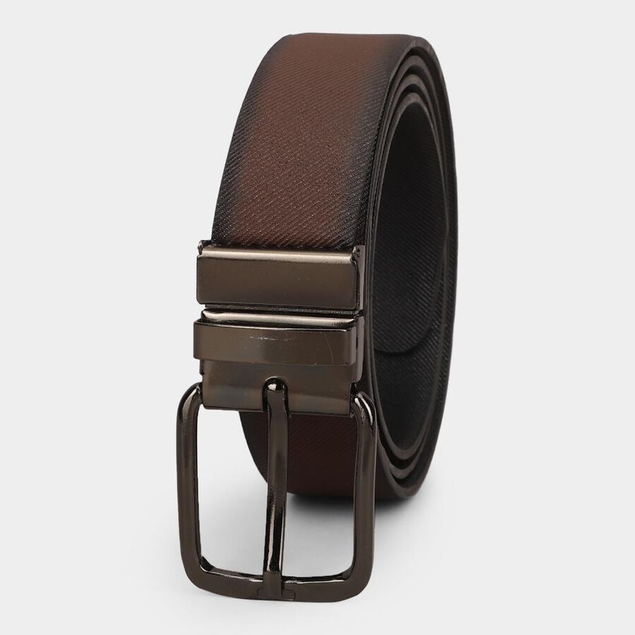 Men's Tan Brown PU Formal Belt , , large image number null