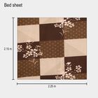 Brown Microfiber Double Bedsheet, , small image number null