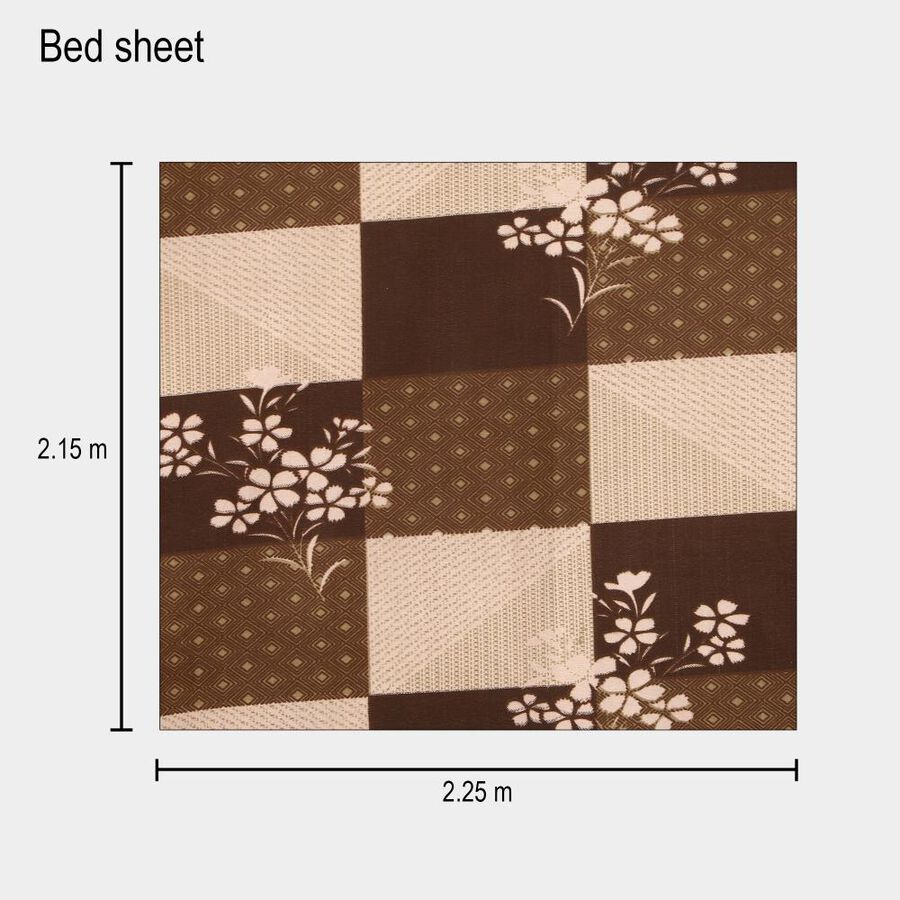 Brown Microfiber Double Bedsheet, , large image number null