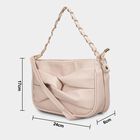 Women's Beige Polyurethane Handbag, , small image number null