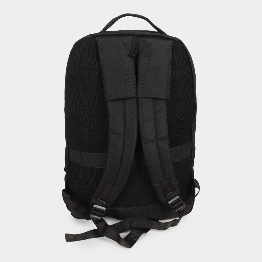 Black Polyester Backpack with Laptop Compartment and USB Port, , large image number null
