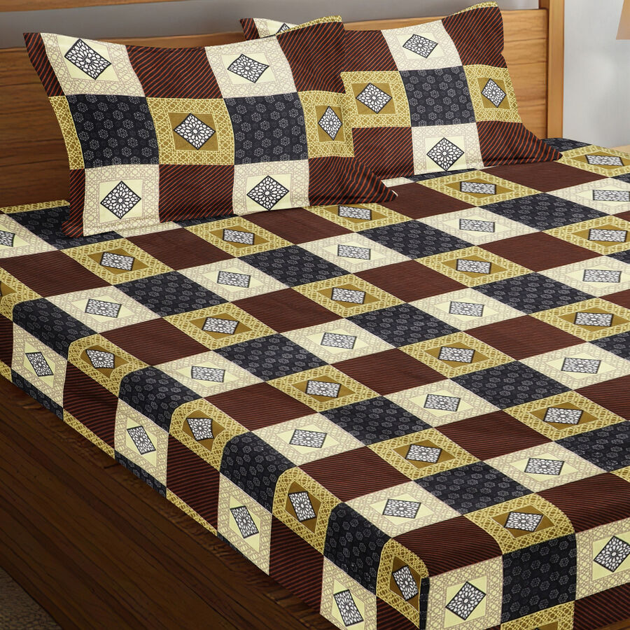 Green Polyester Double Bedsheet, , large image number null
