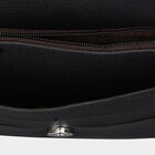Women's Black Polyurethane Hand Pouch, , small image number null