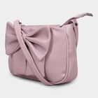 Women'sLilac Polyurethane Handbag, , small