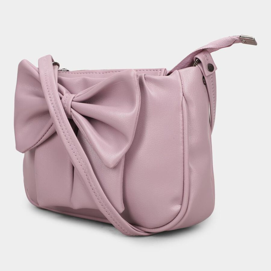 Women'sLilac Polyurethane Handbag, , large