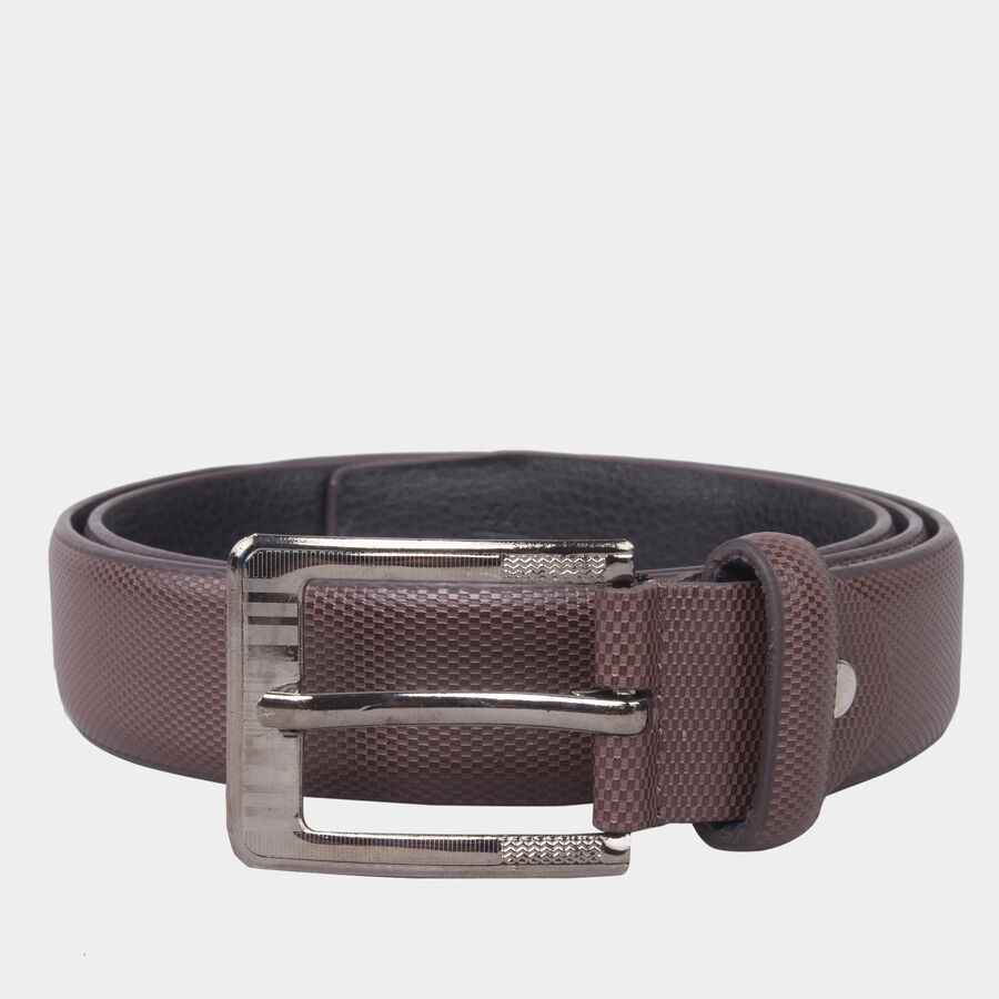 Men's Brown Polyurethane Formal Belt, 38 in. Waist, , large image number null