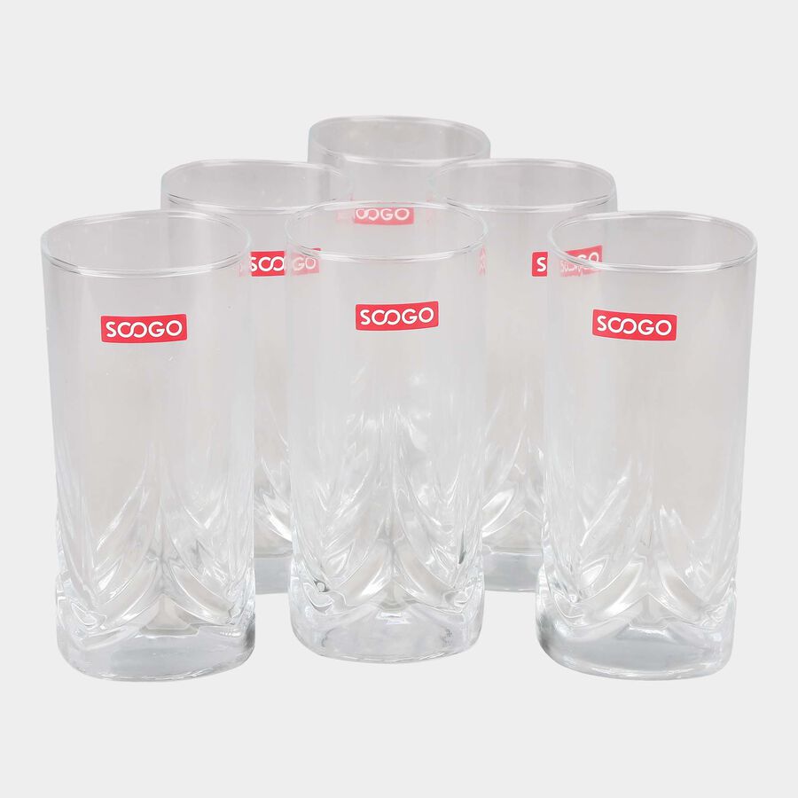 Glass Tumblers - Set Of 6, , large image number null