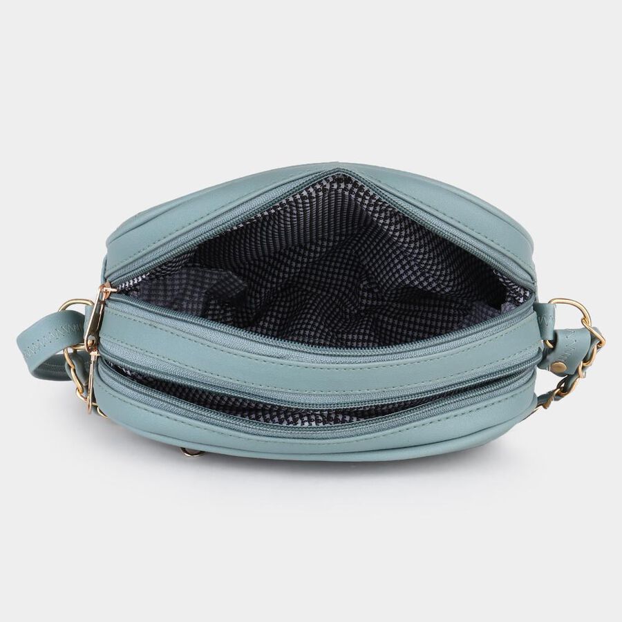 Women's Green Polyurethane Handbag, , large image number null