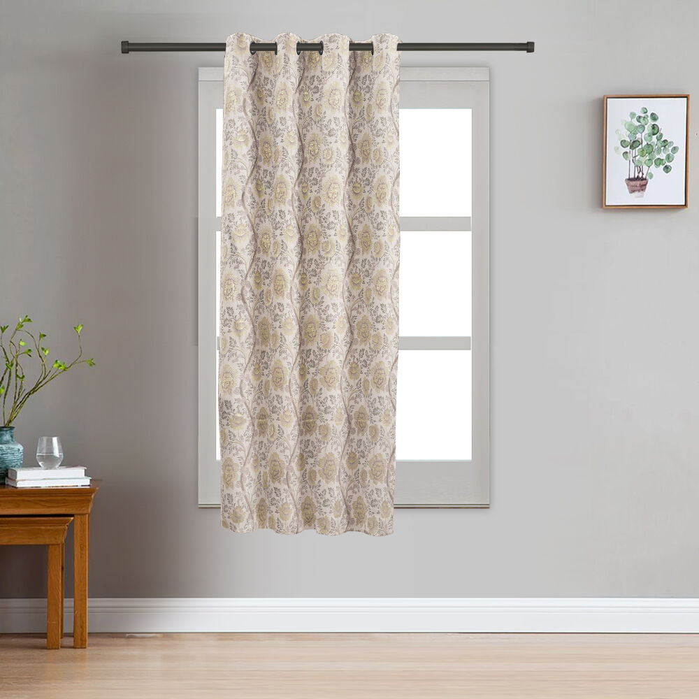 Home Beautiful                         5 ft. Light Grey Polyester Curtain