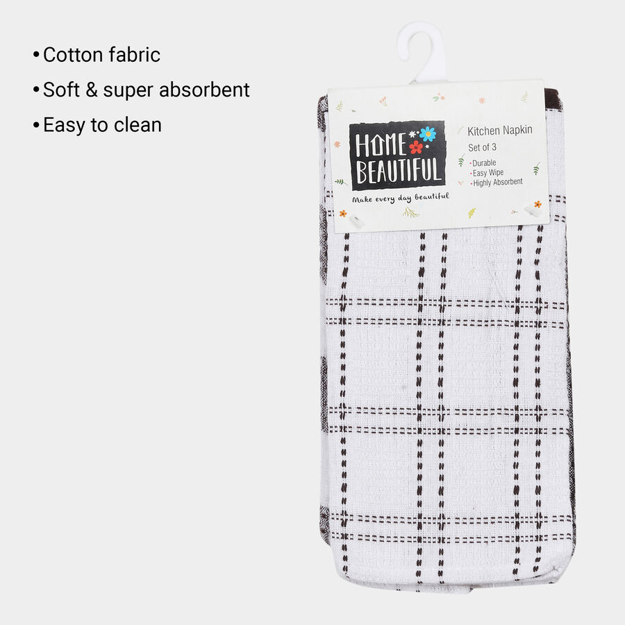 Set of 3 Cotton Kitchen Napkin, , large image number null