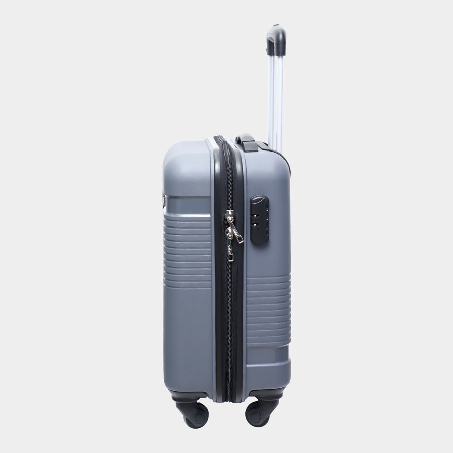 4-Wheel Grey Polypropylene Hard Case Trolley, Small, , large image number null