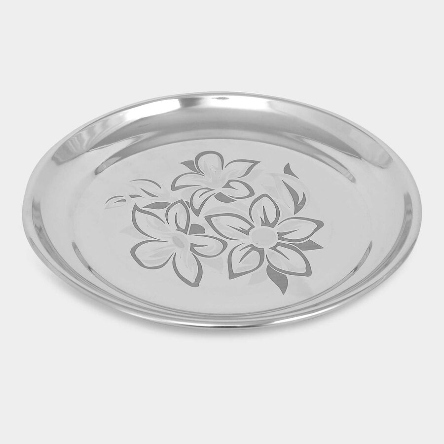 Stainless Steel Half Plate (Thali) - 18cm, , large image number null