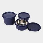 Stainless Steel Lunch Box With 3 Container + 1 Bottle , , small