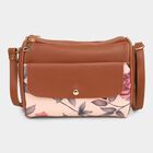 Women's Tan Polyurethane Sling Bag, , small image number null