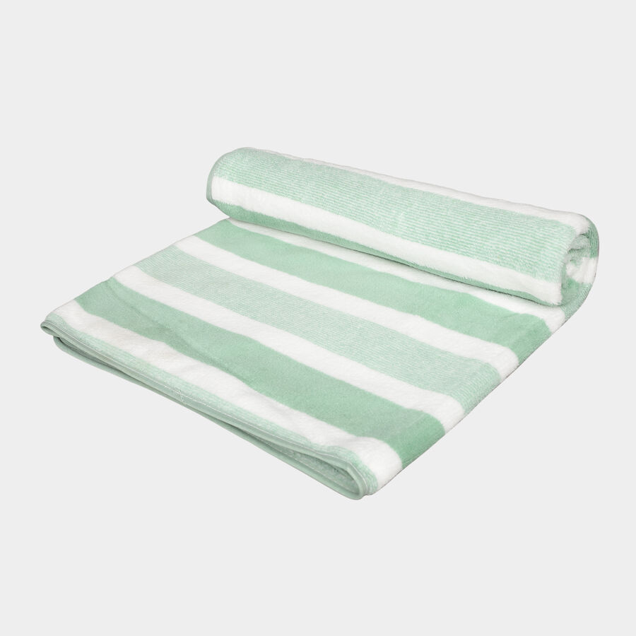 200 GSM Green Microfiber Bath Towel, , large