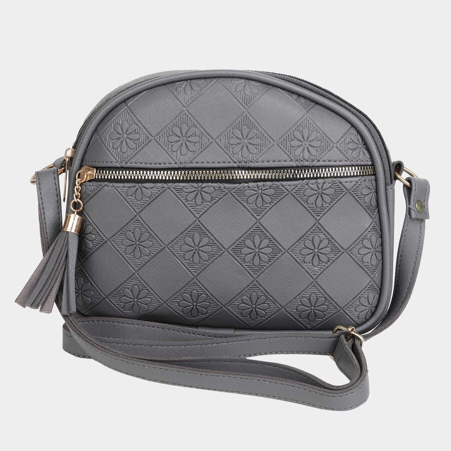 Women's Polyurethane Zipper Sling Bag, , large image number null