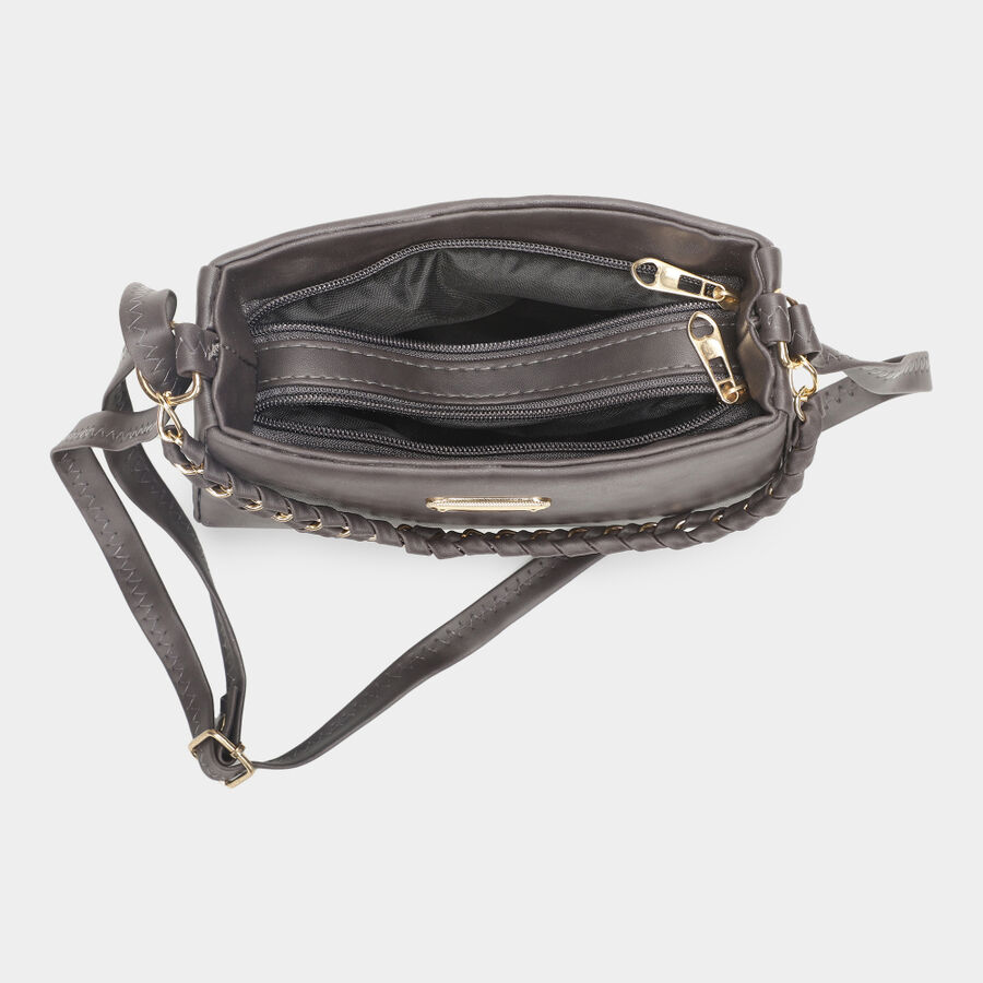 Grey Women's Sling Bag, , large image number null