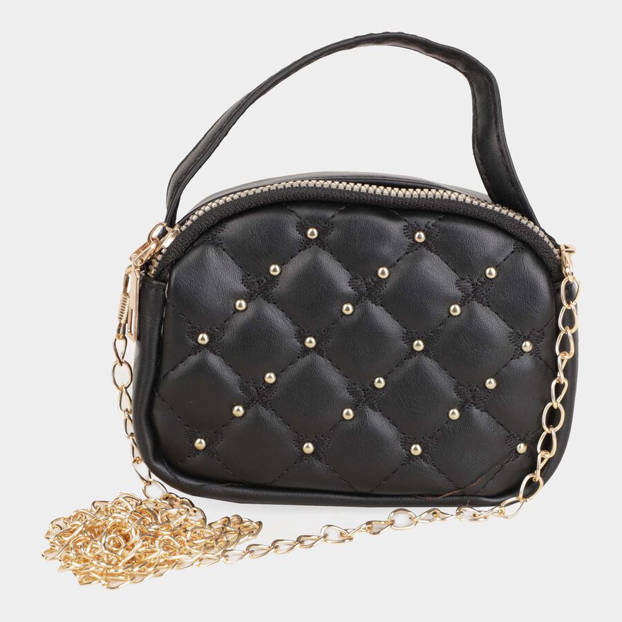Women's Polyurethane Zipper Sling Bag, , large image number null