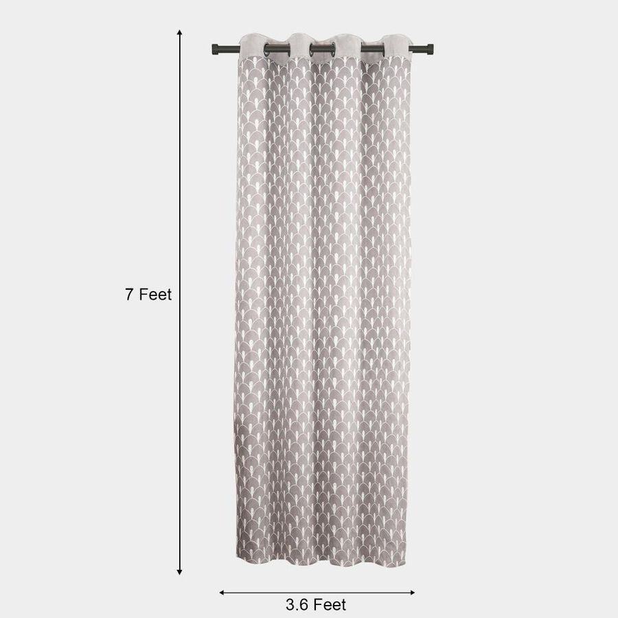 7ft. Grey Polyester Curtain, , large