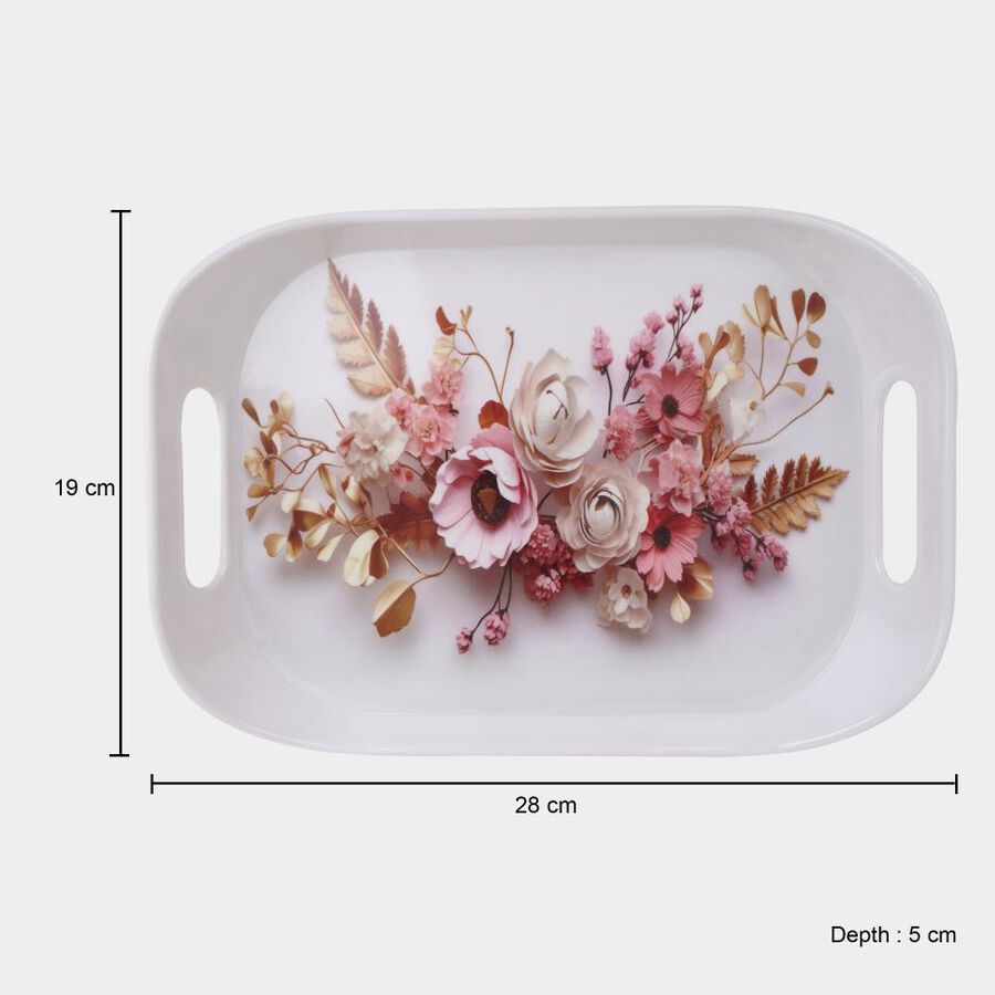 मेलामाइन सर्विंग ट्रे, 28 सेमी लंबाई, , large image number null