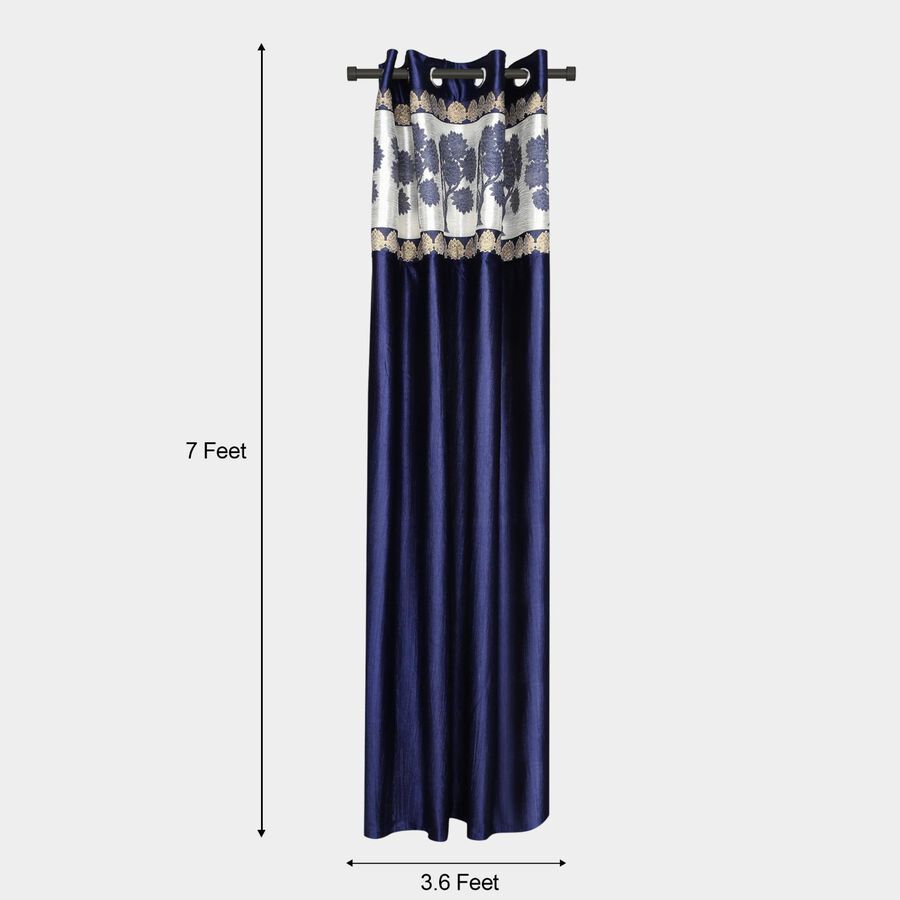 7ft. Blue Microfiber Door Curtain, , large image number null