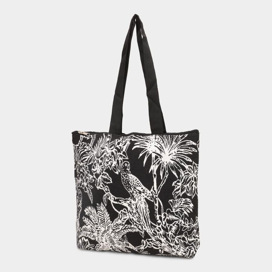 Women's Colour Block Fabric Tote Bag, , large image number null