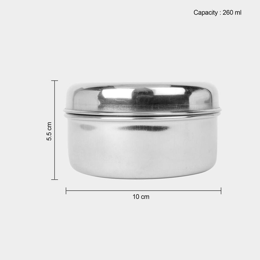 260 ml Stainless Steel Poori Dabba, , large image number null