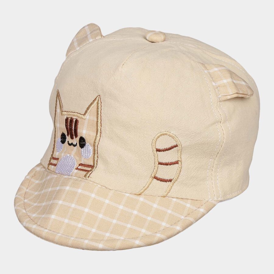 Kids' Off-white Nylon Cap, , large image number null