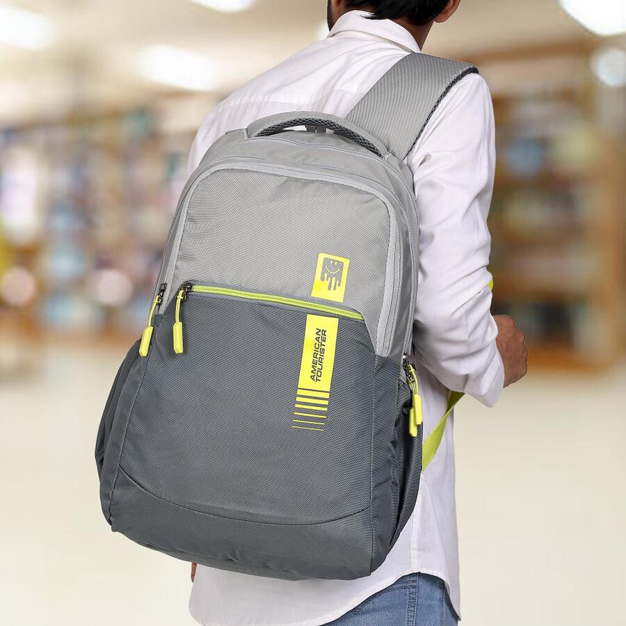 Light Grey Polyester Back Pack, , large image number null
