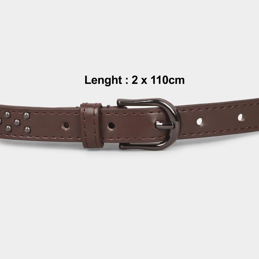 Women's Metallic PU Belt, , large image number null