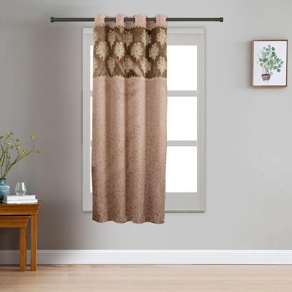 Home Beautiful                         5 ft. Brown Polyester Curtain