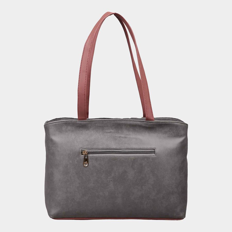 Women's Grey Polyurethane Tote Bag, , large image number null