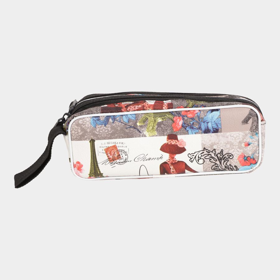 1 Pc. Fabric Pencil Pouch - Colour/Design May Vary