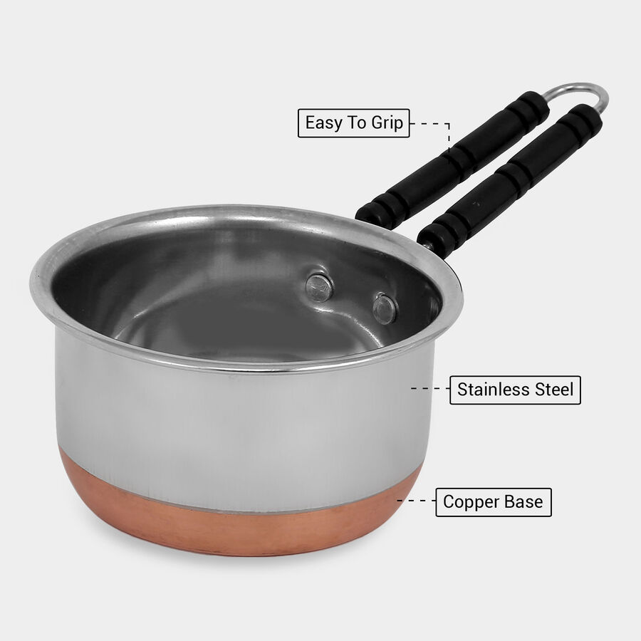 Stainless Steel Copper Bottom Sauce Pan - 17cm (1.4 L), , large image number null