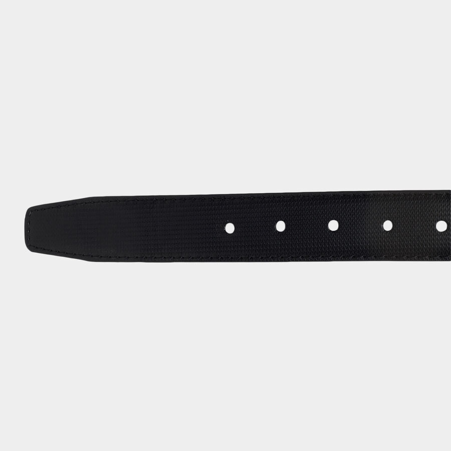 Men's Black Polyurethane Formal Belt, 42 in. Waist, , large image number null