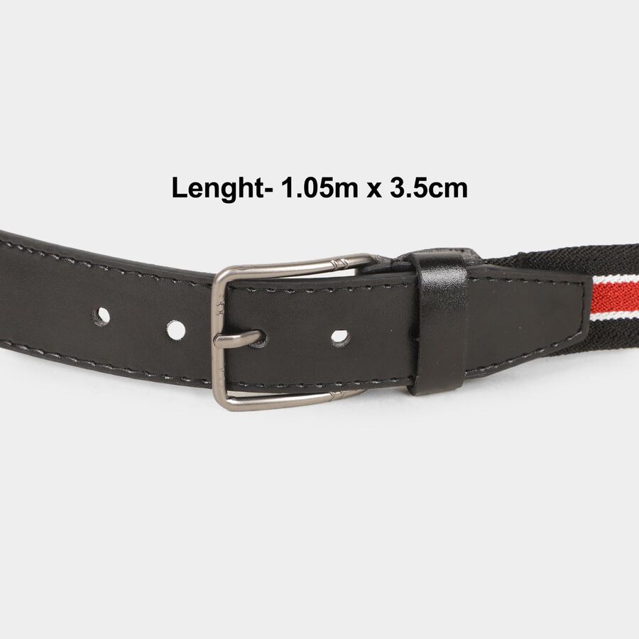 Men's Black Canvas Casual Belt, , large image number null