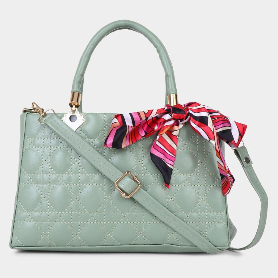 Women's Light Green Polyurethane Hand Bag, , large image number null