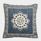 Blue Floral Embroidered Cushion Cover, , small