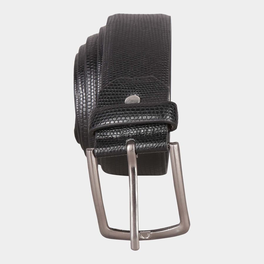 Men's Black Polyurethane Casual Belt, , large image number null