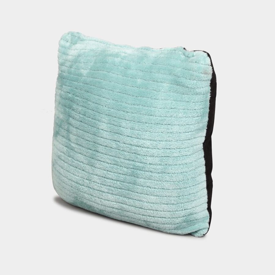 Light Aqua Velvet Solid Cushion, , large