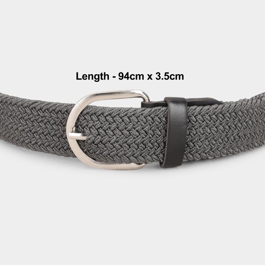 Men Grey Pu Casual Belt, , large image number null