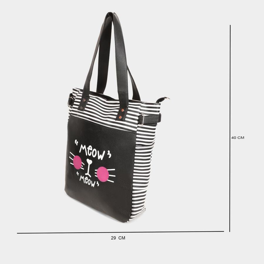 Black Polyurethane Bag, , large