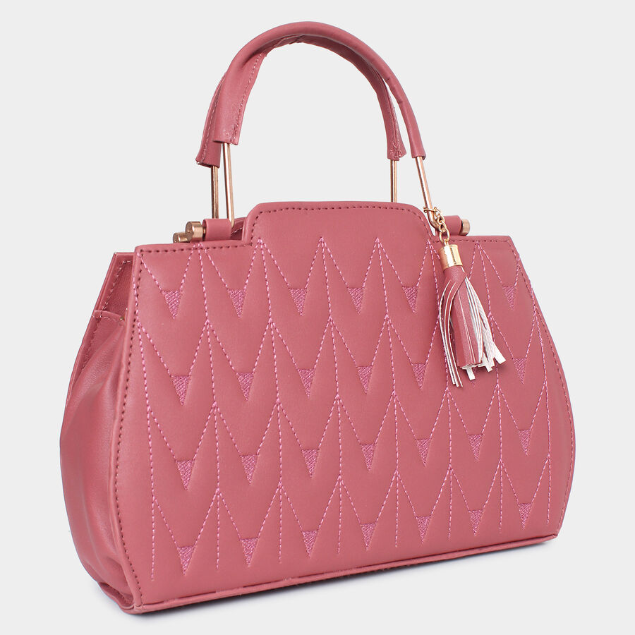 Women Embroidered Peach Handbag, , large image number null