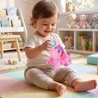 Kid's Dancing Unicorn Toy with Crystal Disco Light Ball, , small