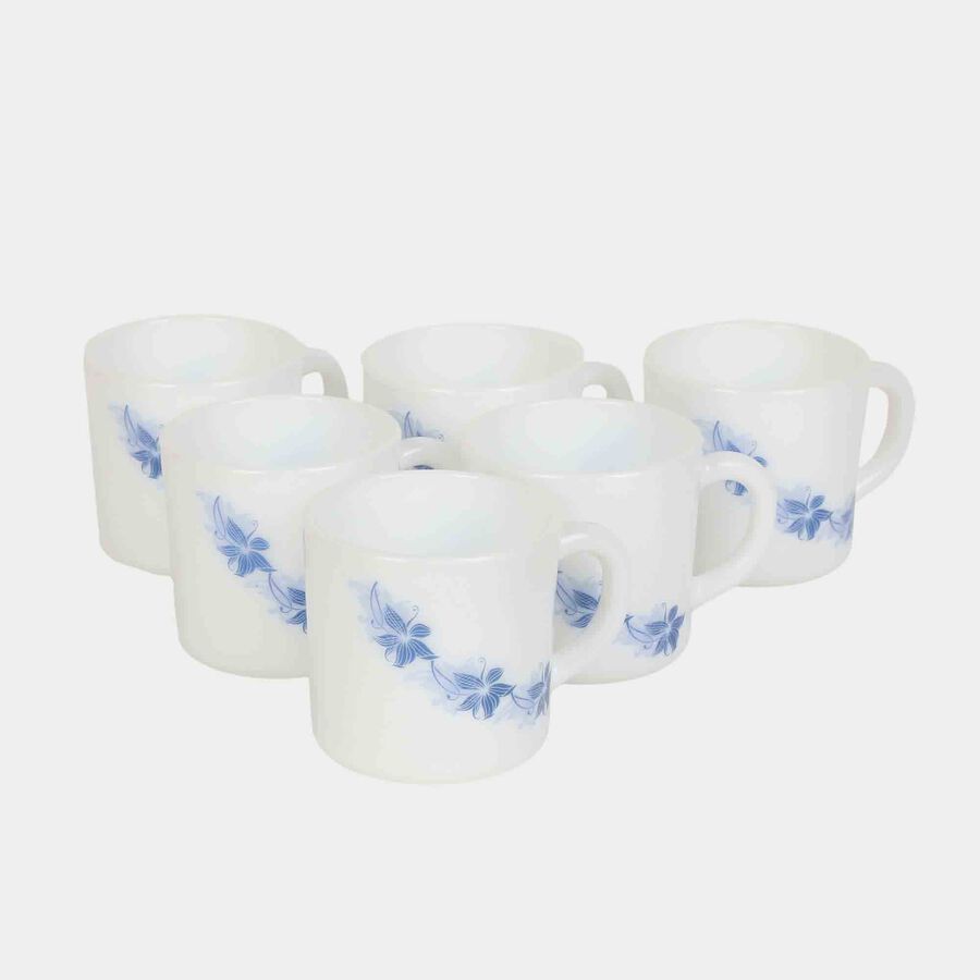 Opalware Cup, 180 ml, Set Of 6, Microwave Safe, , large image number null