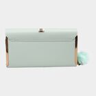 Women's Light Green Polyurethane Clutch Bag, , small image number null